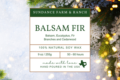 balsam fir candle label