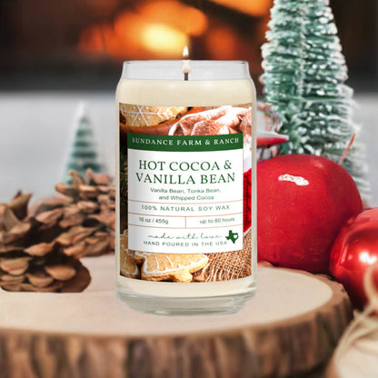 Hot Cocoa & Vanilla Bean Candle - 16oz